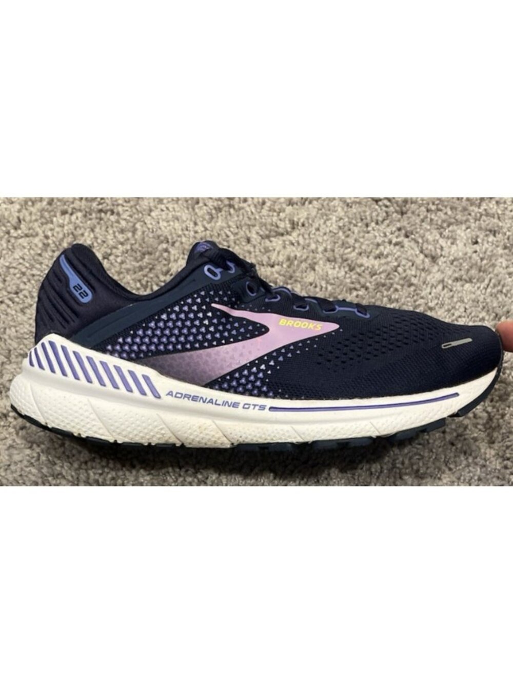 Brooks Adrenaline GTS 22 Women's Size 8 Blue Pink Running Shoes Sneakers
